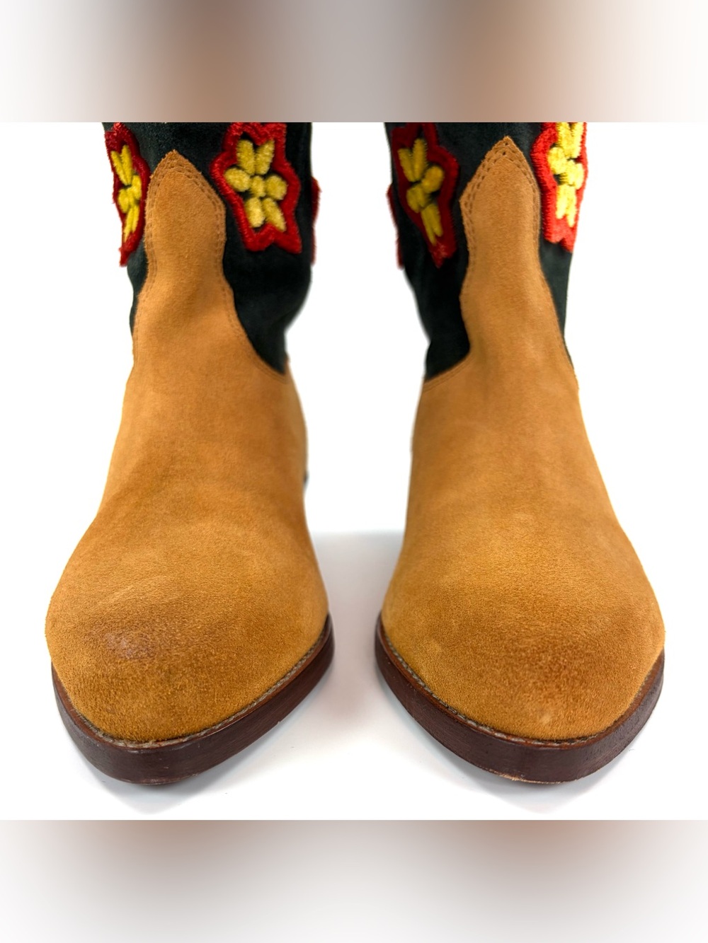 Free People Roundhouse Stitch Embroidered Suede Western Boots EU 36 NWOT - Picture 7 of 13